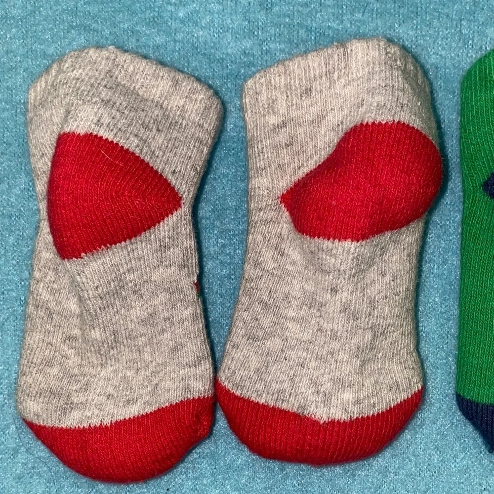 INFANT socks monster truck dump truck stripes cozy comfy 3 pair size 0-6 months